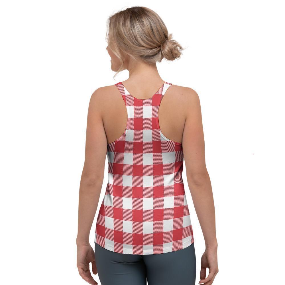Red Lumberjack Women's Racerback Tank Top-grizzshop