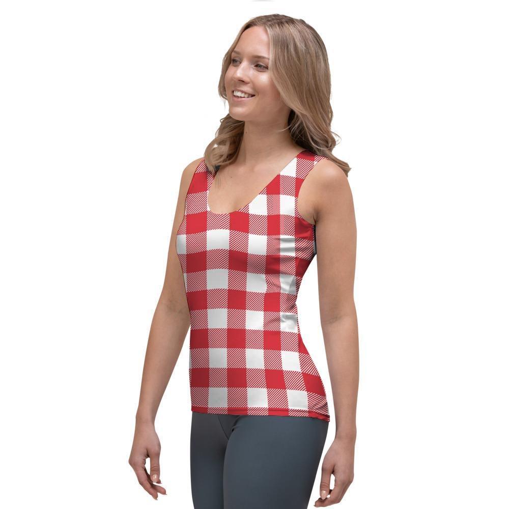 Red Lumberjack Women's Tank Top-grizzshop