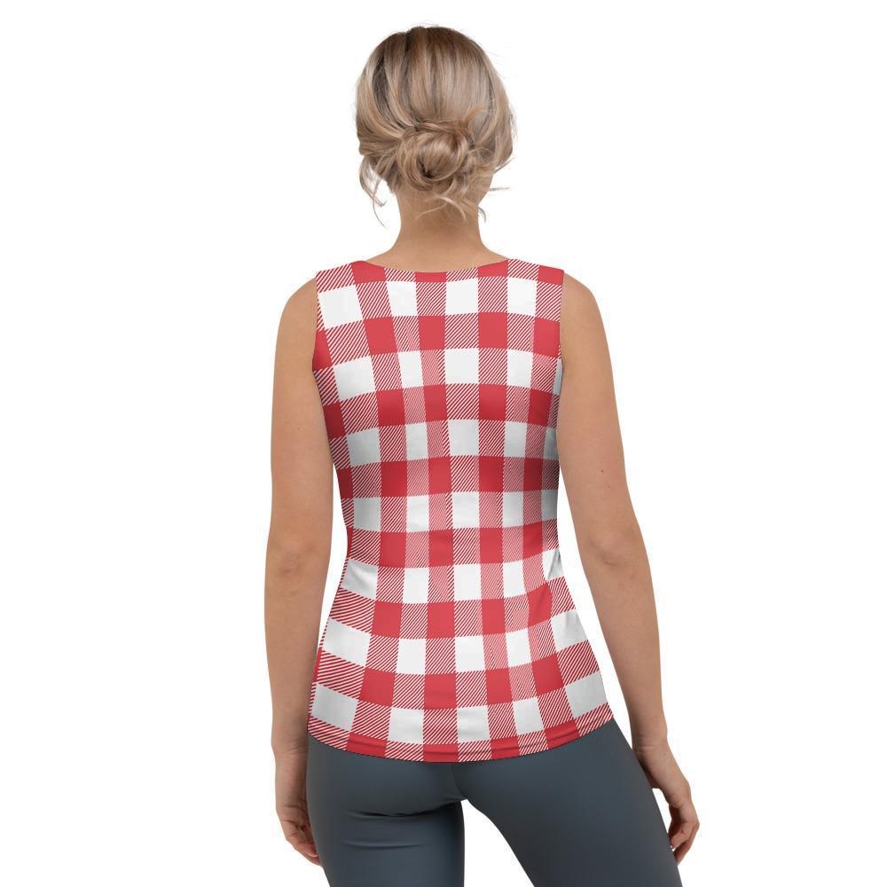 Red Lumberjack Women's Tank Top-grizzshop