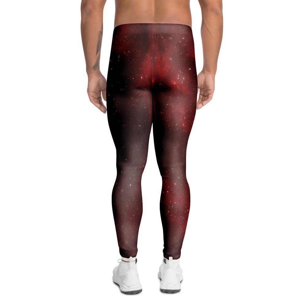 Red Nebula Galaxy Space Men's Leggings-grizzshop