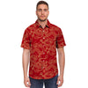 Red Oriental Chinese Dragon Men's Short Sleeve Shirt-grizzshop
