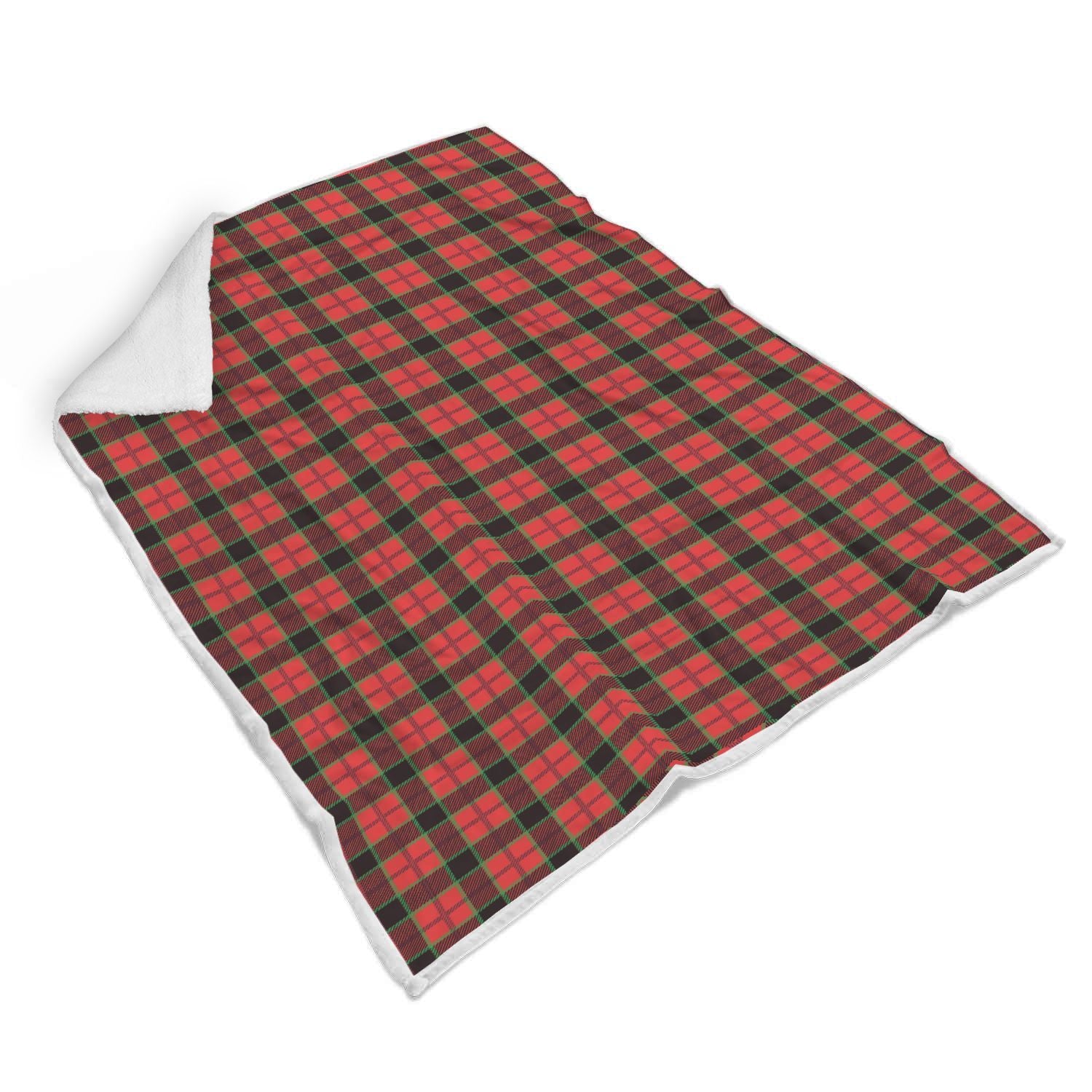 Red Plaid Scottish Royal Stewart Tartan Throw Blanket-grizzshop
