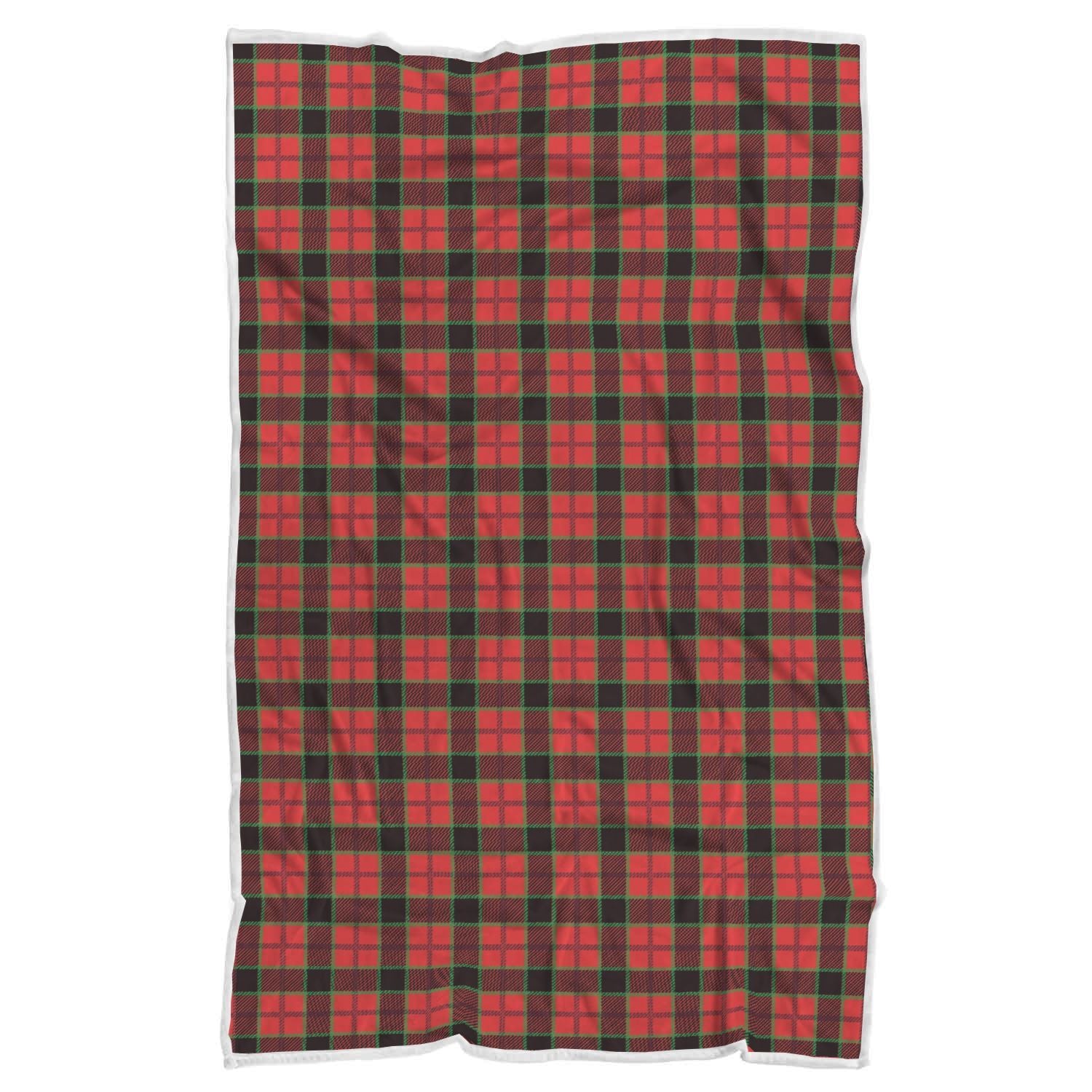 Red Plaid Scottish Royal Stewart Tartan Throw Blanket-grizzshop