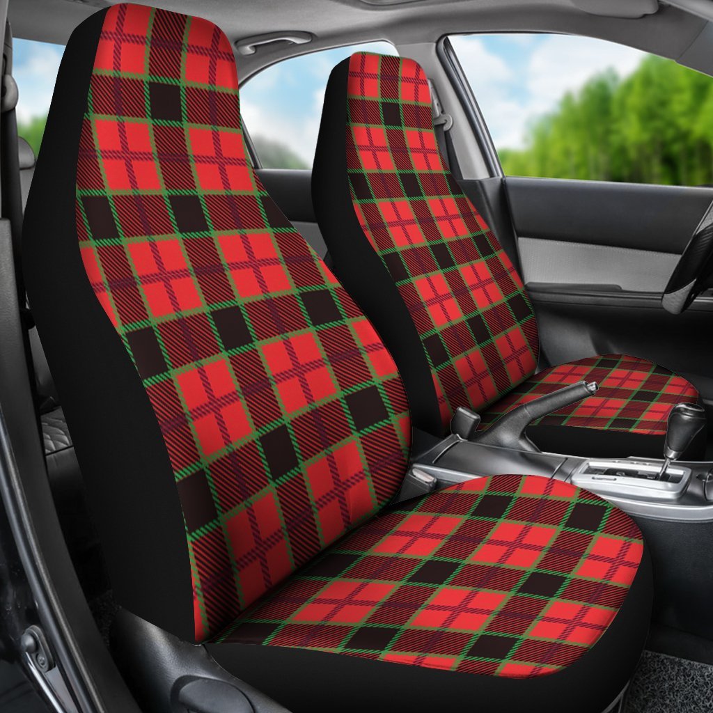 Red Plaid Scottish Royal Stewart Tartan Universal Fit Car Seat Cover-grizzshop