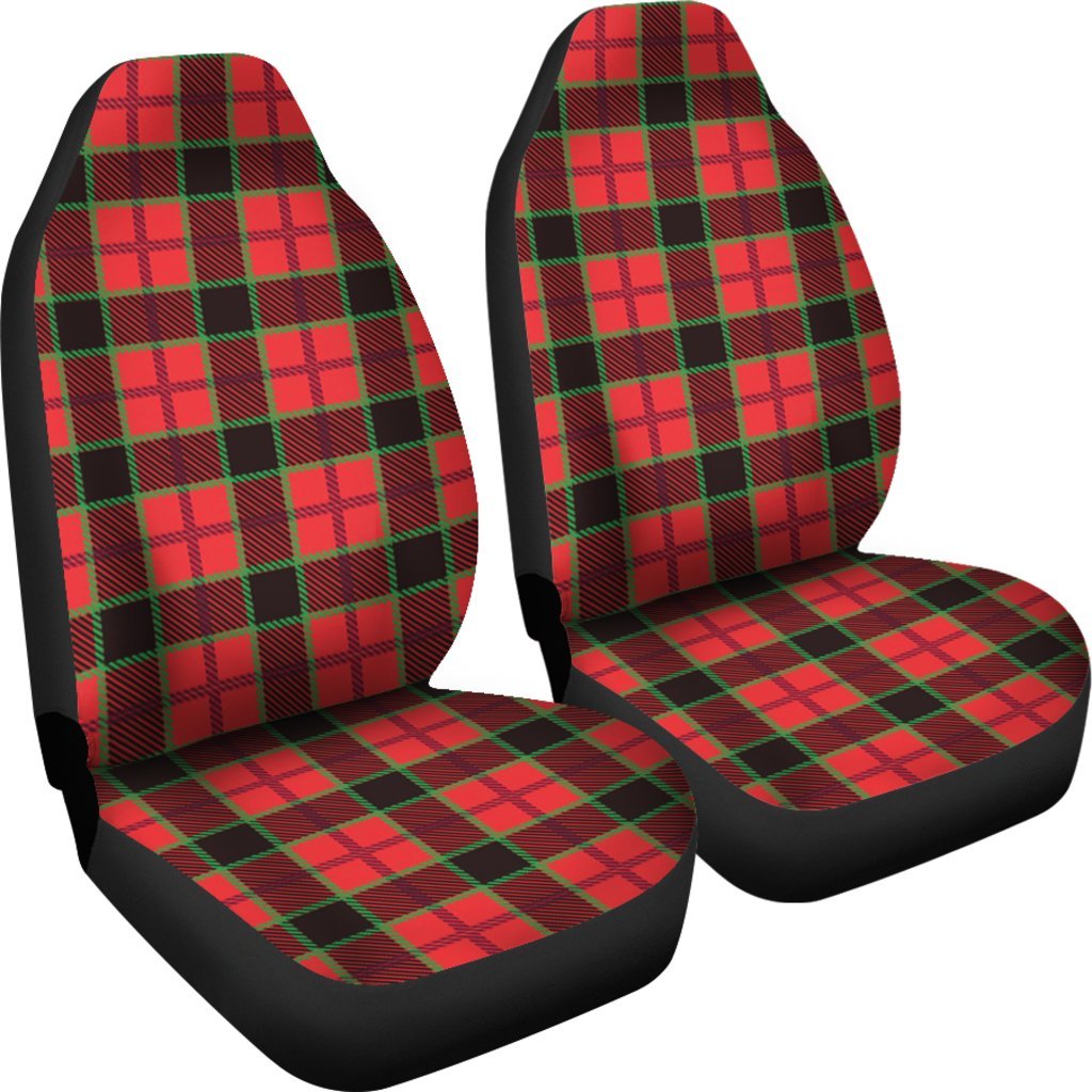 Red Plaid Scottish Royal Stewart Tartan Universal Fit Car Seat Cover-grizzshop