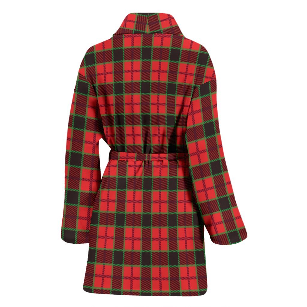 Red Plaid Scottish Royal Stewart Tartan Women Long Robe-grizzshop
