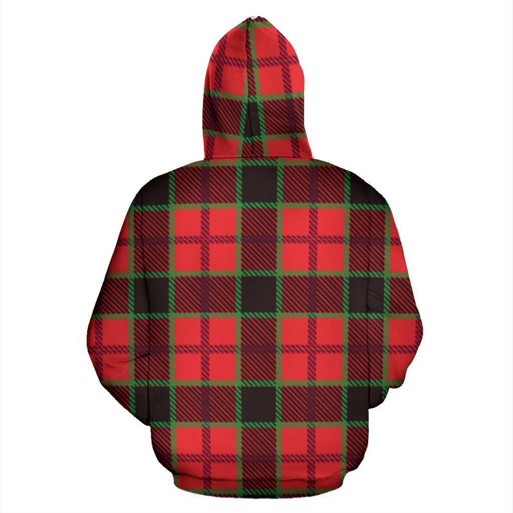 Red Plaid Scottish Royal Stewart Tartan Women Men Pullover Hoodie-grizzshop