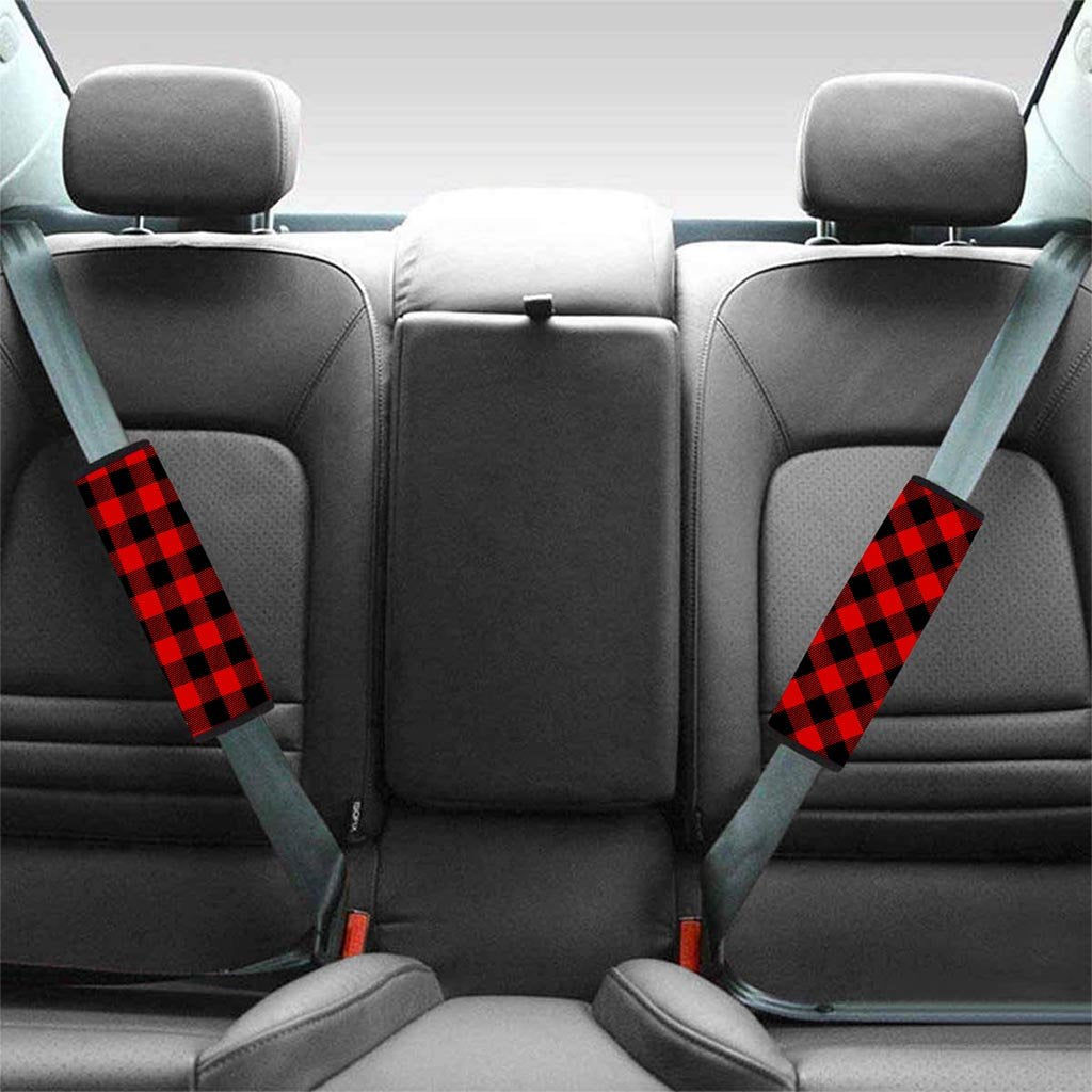 Red Plaid Seat Belt Cover-grizzshop