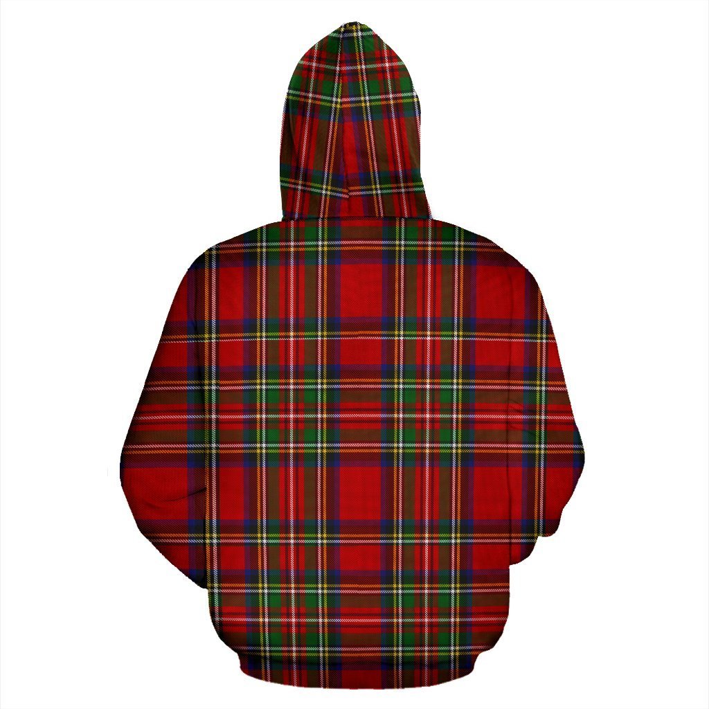 Red Plaid Tartan All Over Print Pattern Hoodie-grizzshop