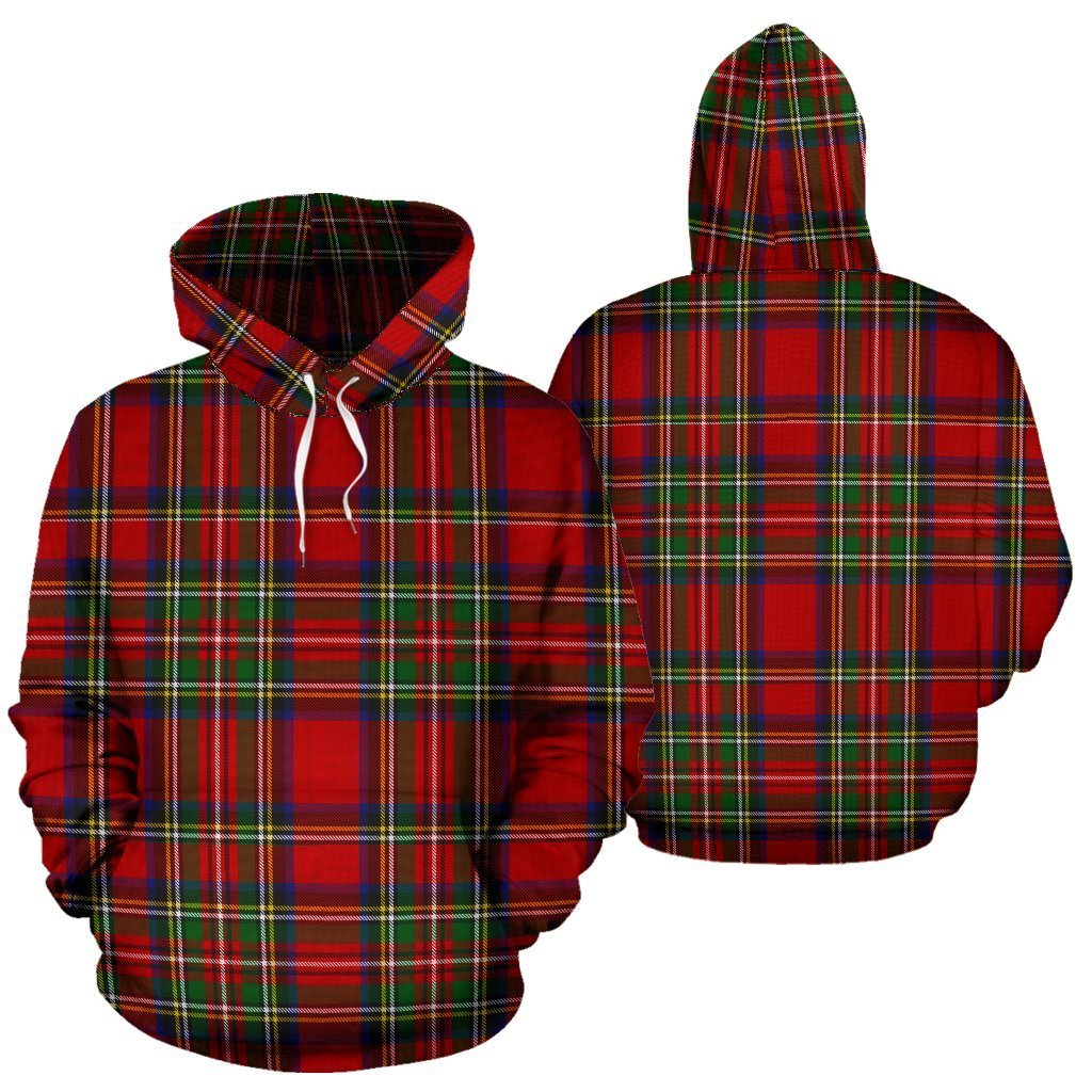 Red Plaid Tartan All Over Print Pattern Hoodie-grizzshop