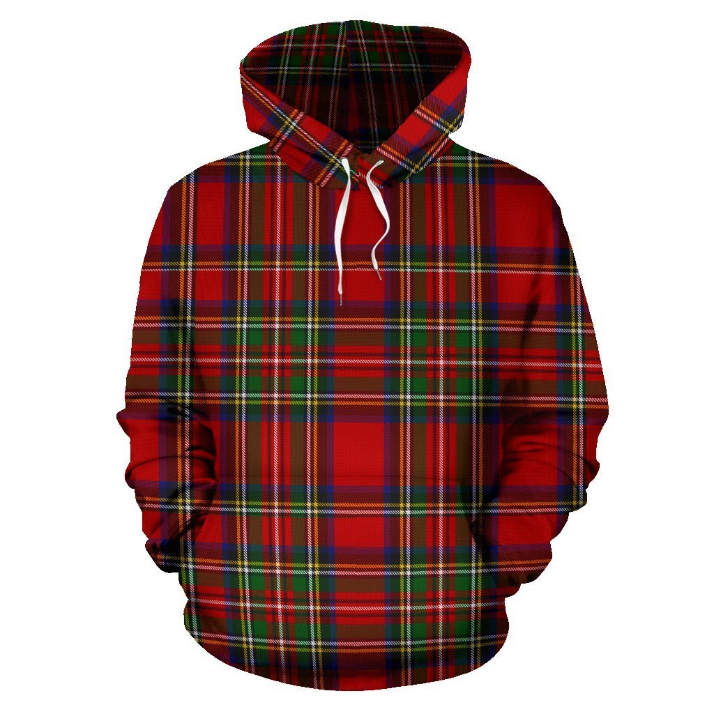 Red Plaid Tartan All Over Print Pattern Hoodie-grizzshop