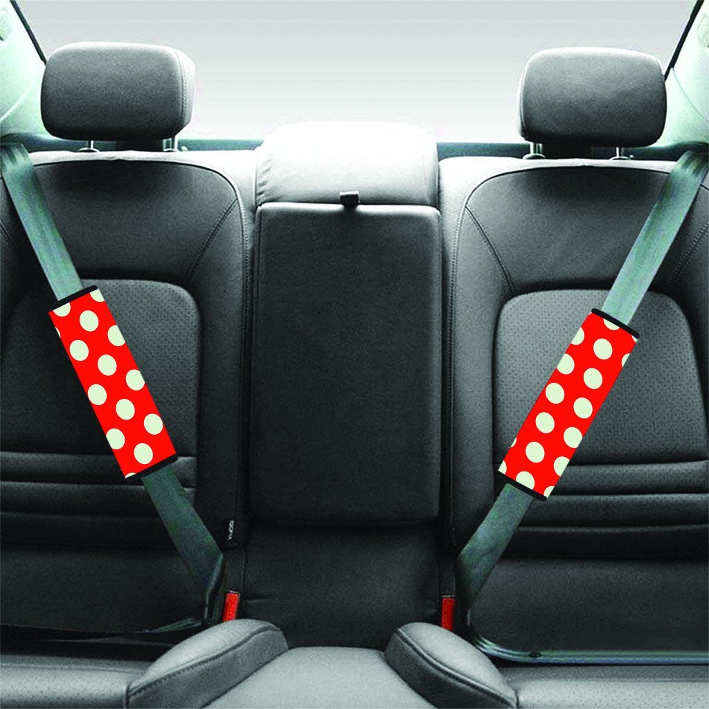 Red Polka Dot Seat Belt Cover-grizzshop