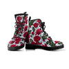 Red Rose Flower Print Women's Boots-grizzshop