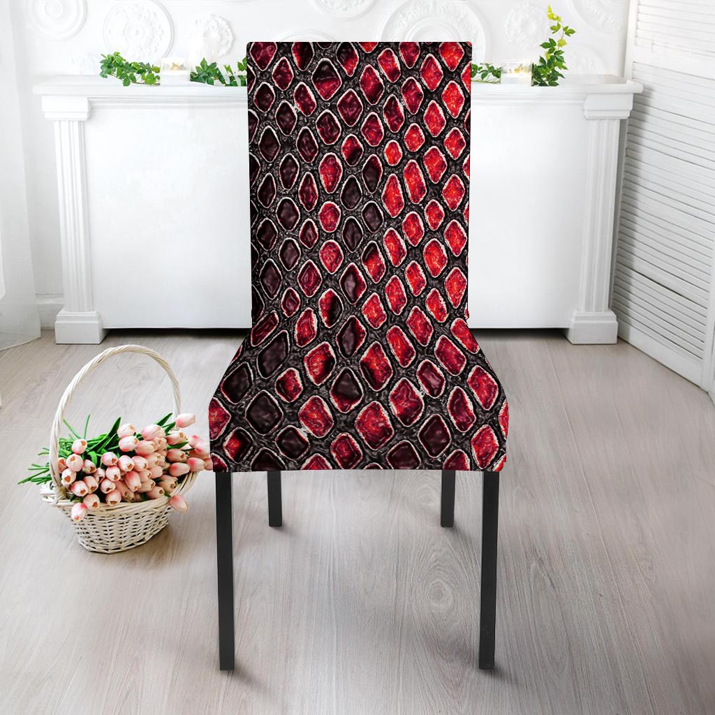 Red Snakeskin print Chair Cover-grizzshop