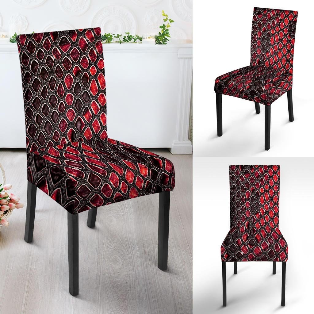 Red Snakeskin print Chair Cover-grizzshop