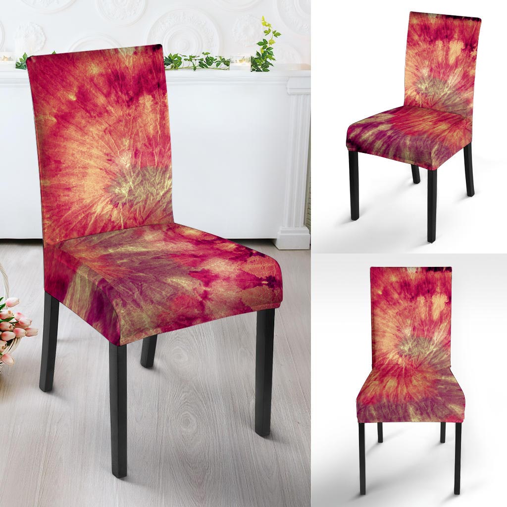 Red Tie Dye Chair Cover-grizzshop