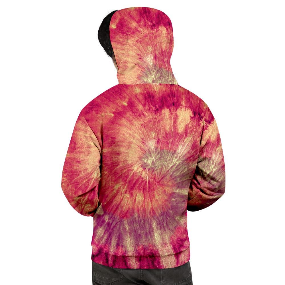 Red Tie Dye Men's Hoodie-grizzshop