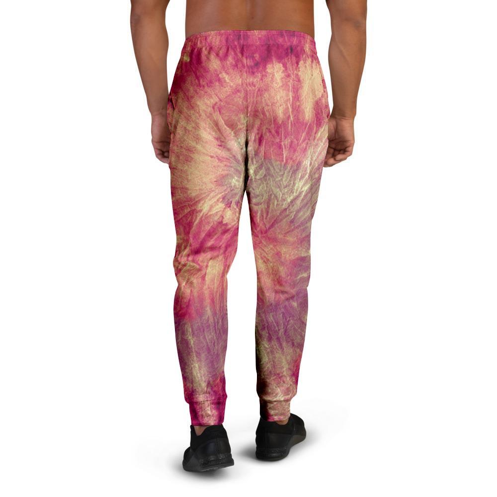 Red Tie Dye Men's Joggers-grizzshop