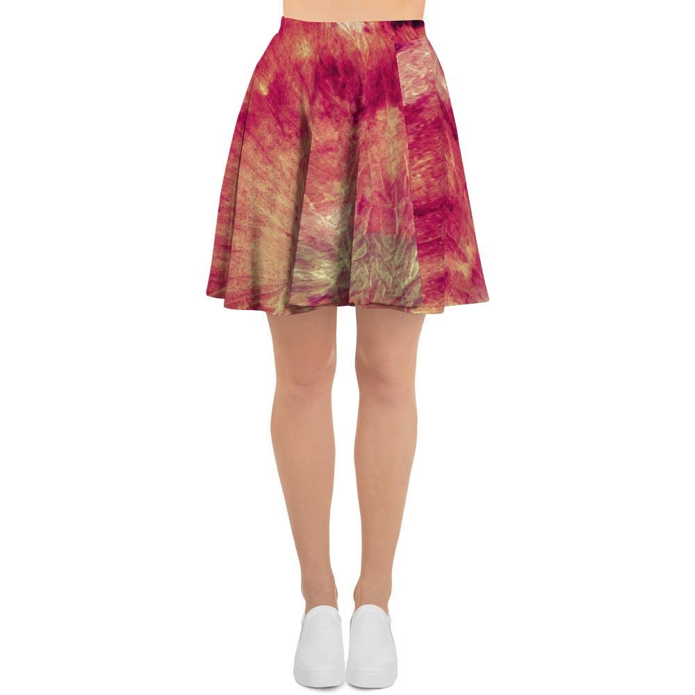 Red Tie Dye Women's Skirt-grizzshop
