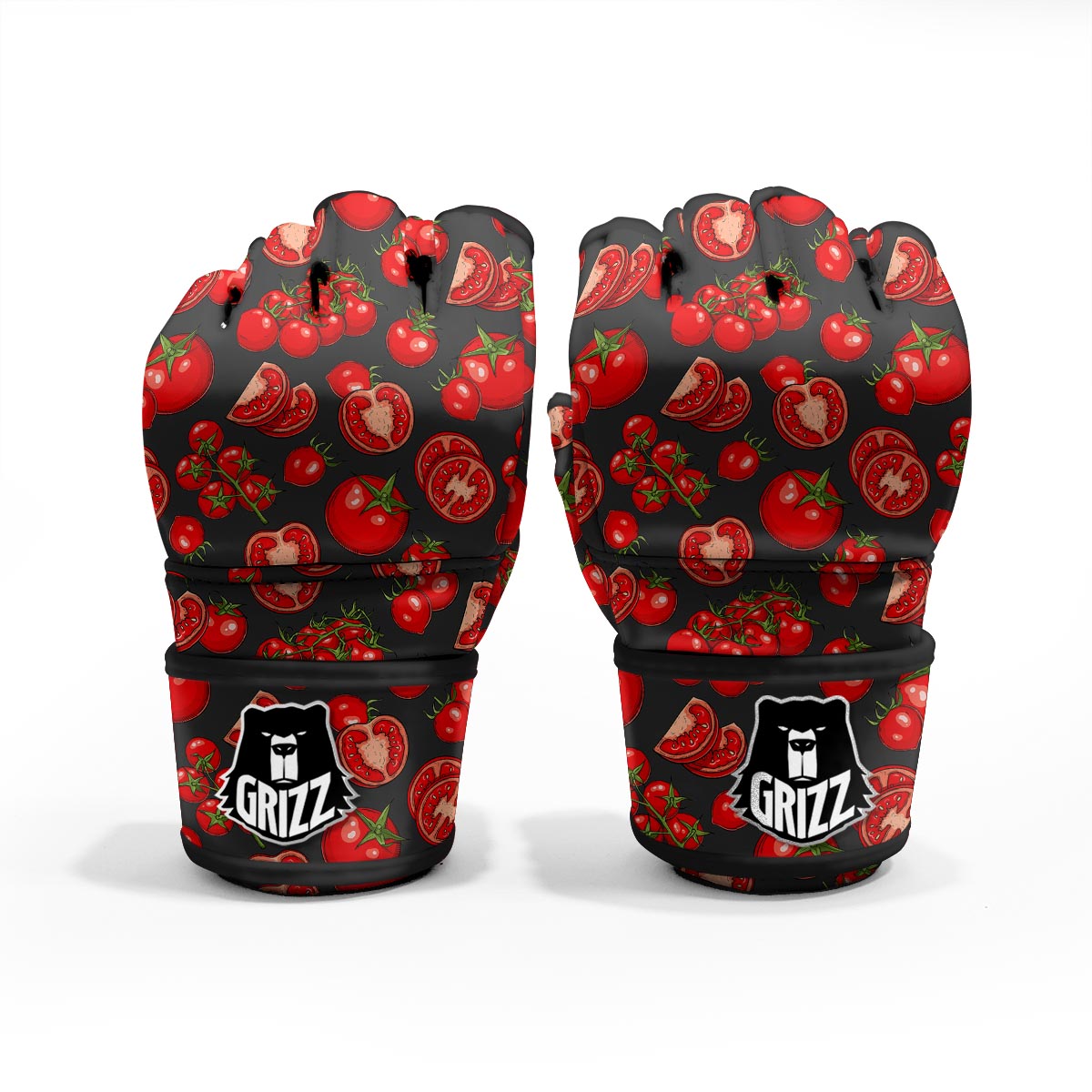 Red Tomato Print Pattern MMA Gloves-grizzshop