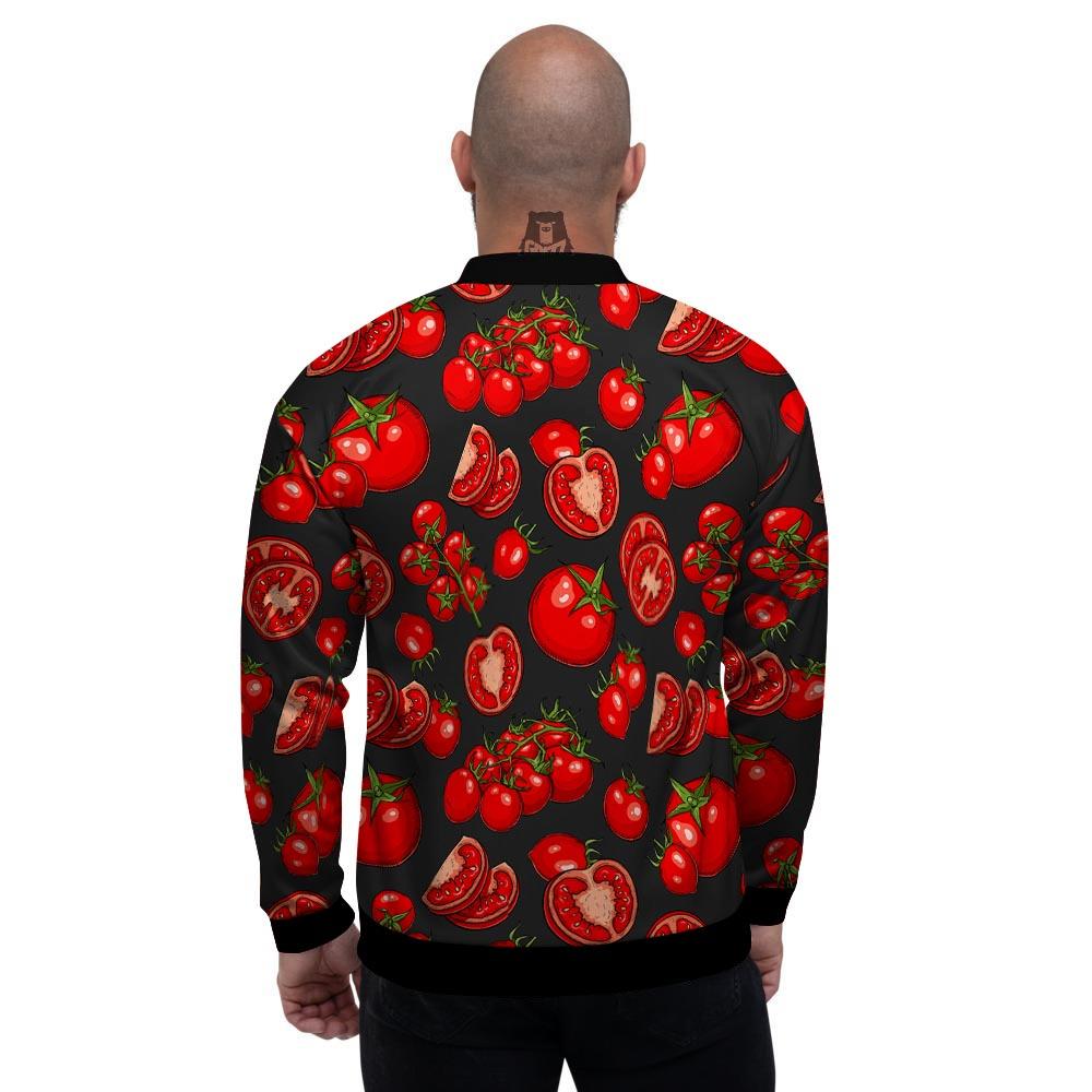 Red Tomato Print Pattern Men's Bomber Jacket-grizzshop