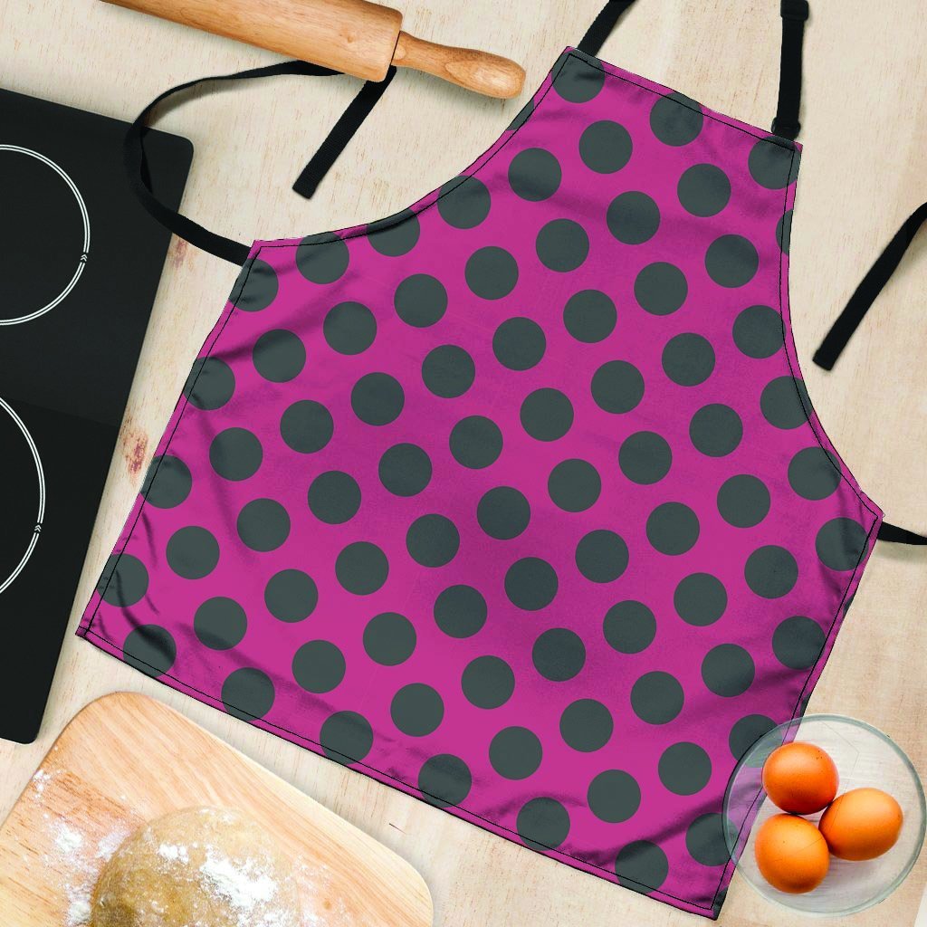 Red And Black Polka Dot Women's Apron-grizzshop