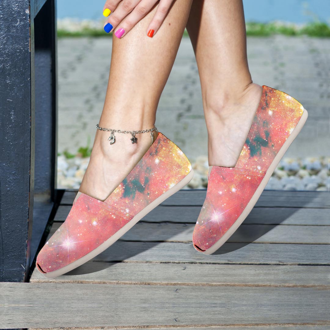 Red Cloud Galaxy Space Canvas Shoes-grizzshop
