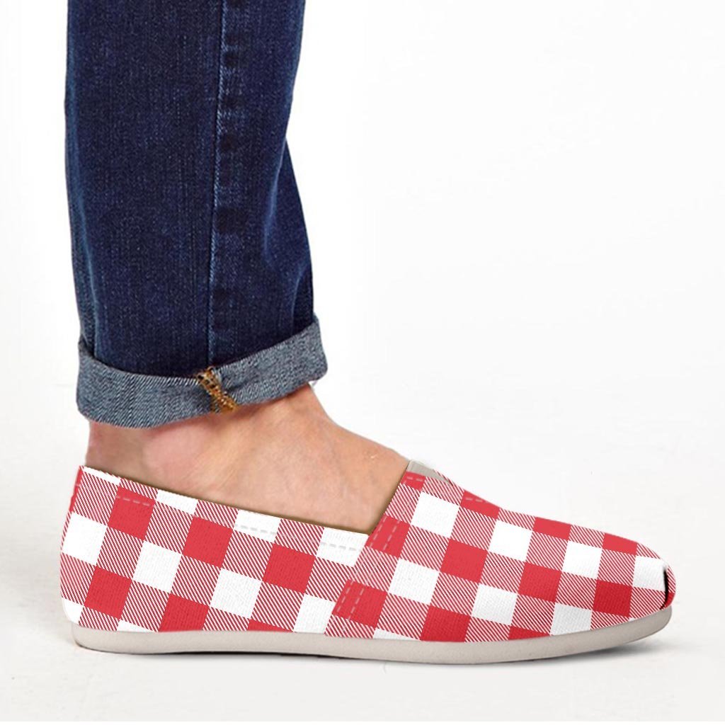 Red Lumberjack Canvas Shoes-grizzshop