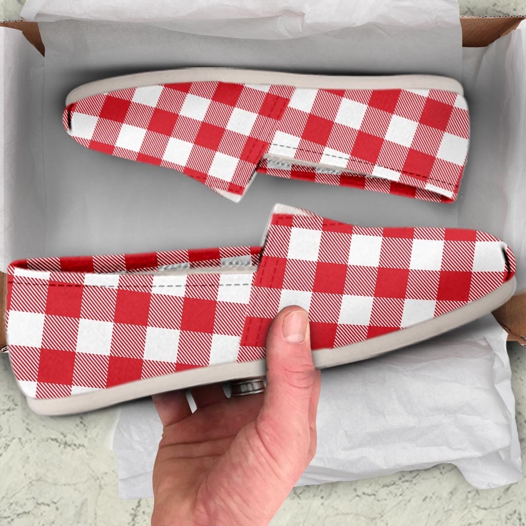 Red Lumberjack Canvas Shoes-grizzshop