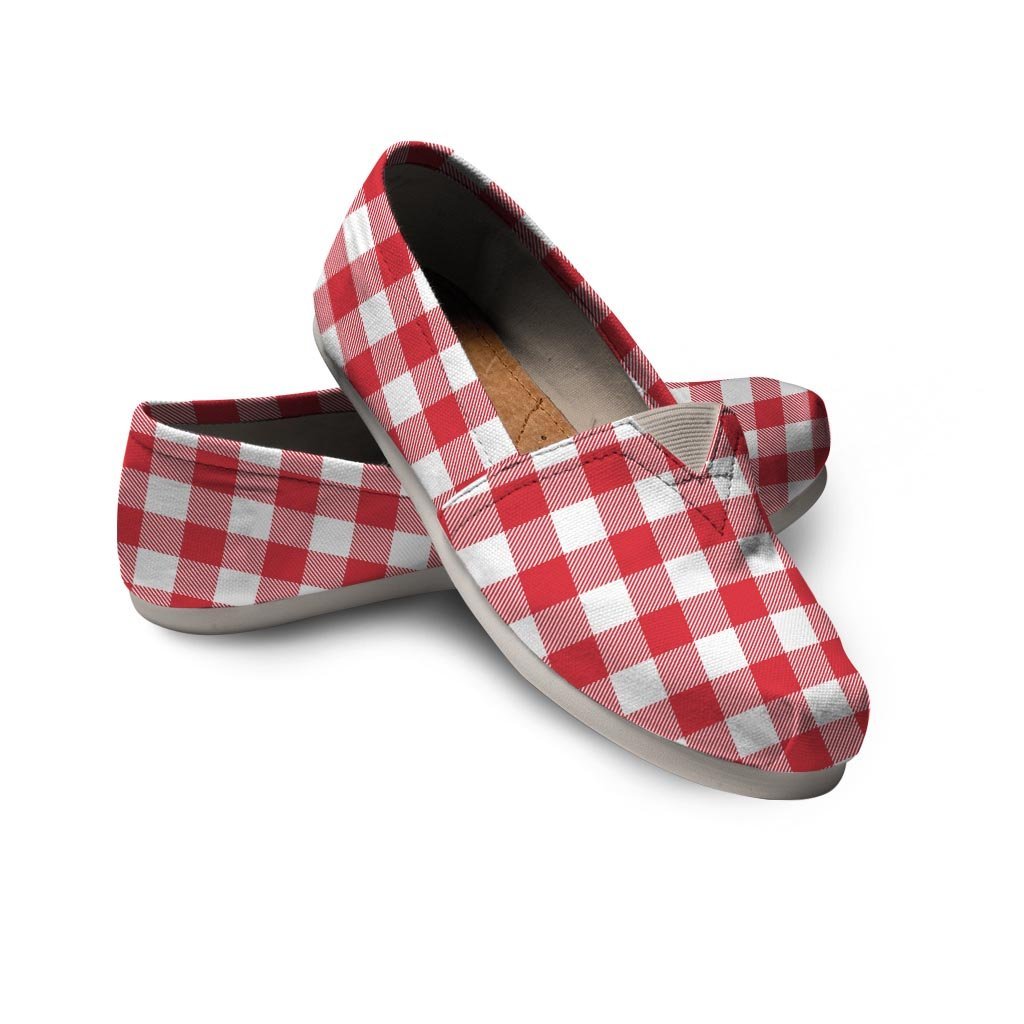 Red Lumberjack Canvas Shoes-grizzshop