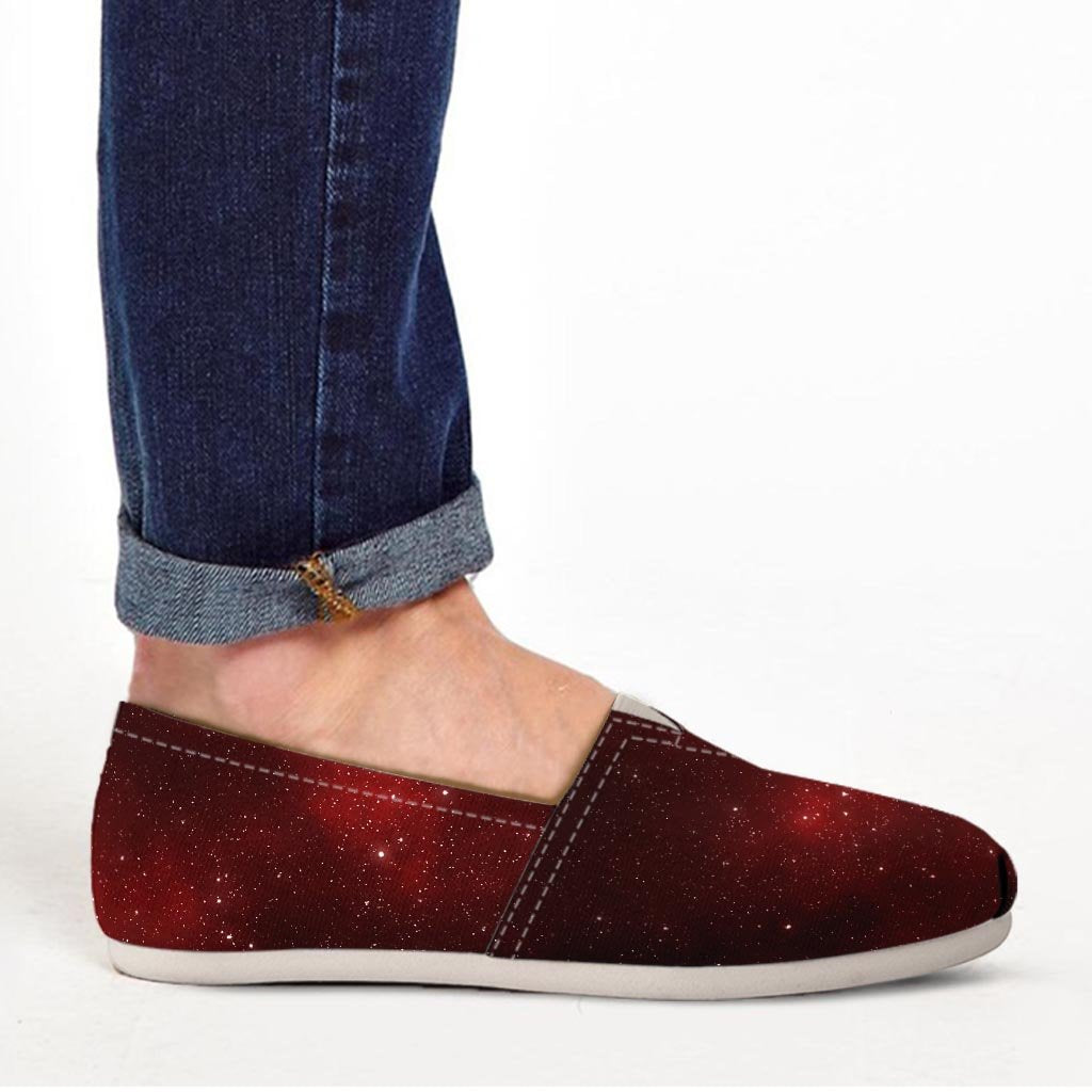 Red Nebula Galaxy Space Canvas Shoes-grizzshop