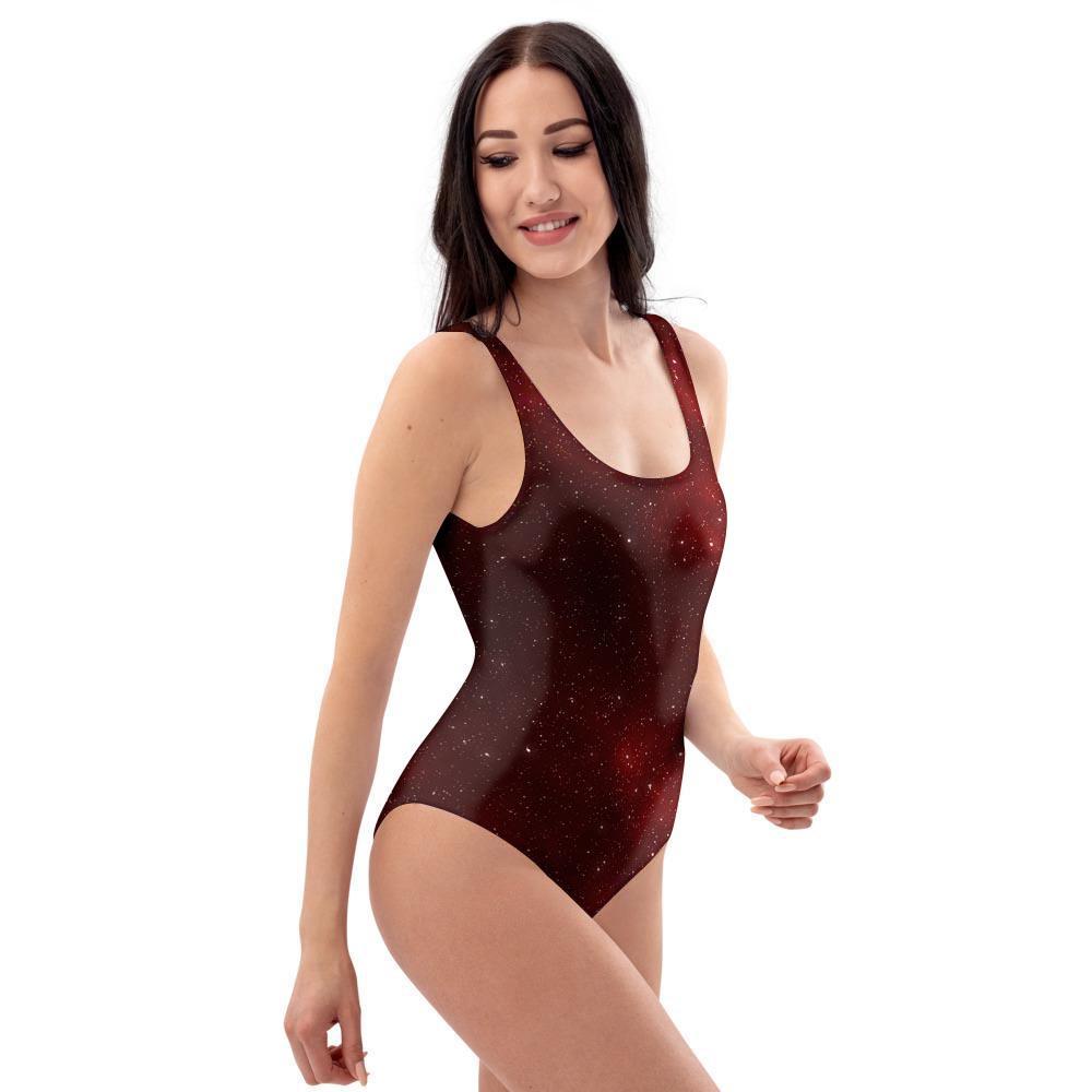 Red Nebula Galaxy Space One Piece Swimsuite-grizzshop