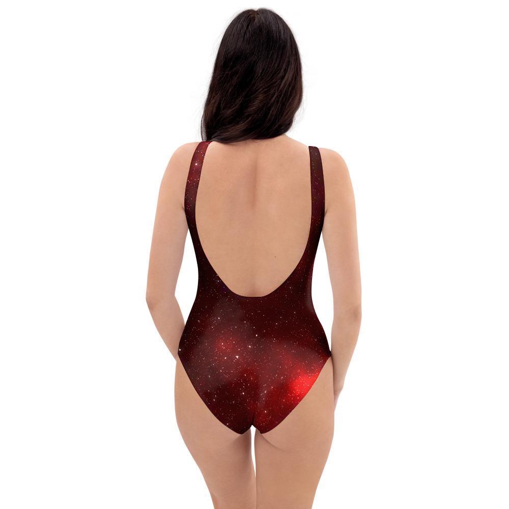 Red Nebula Galaxy Space One Piece Swimsuite-grizzshop