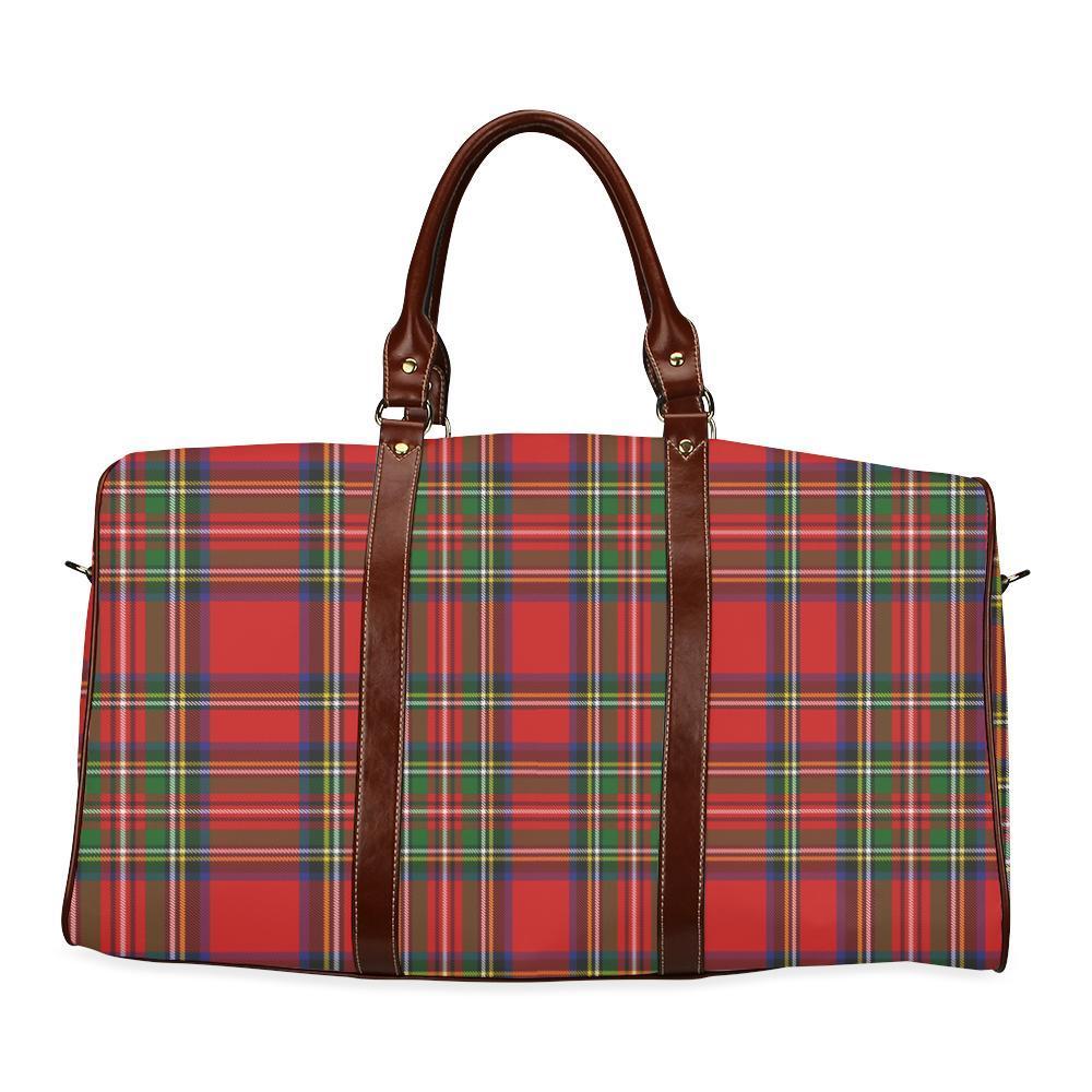 Red Plaid Tartan New Waterproof Travel Bag/Large-grizzshop