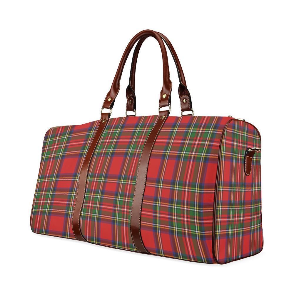 Red Plaid Tartan New Waterproof Travel Bag/Large-grizzshop