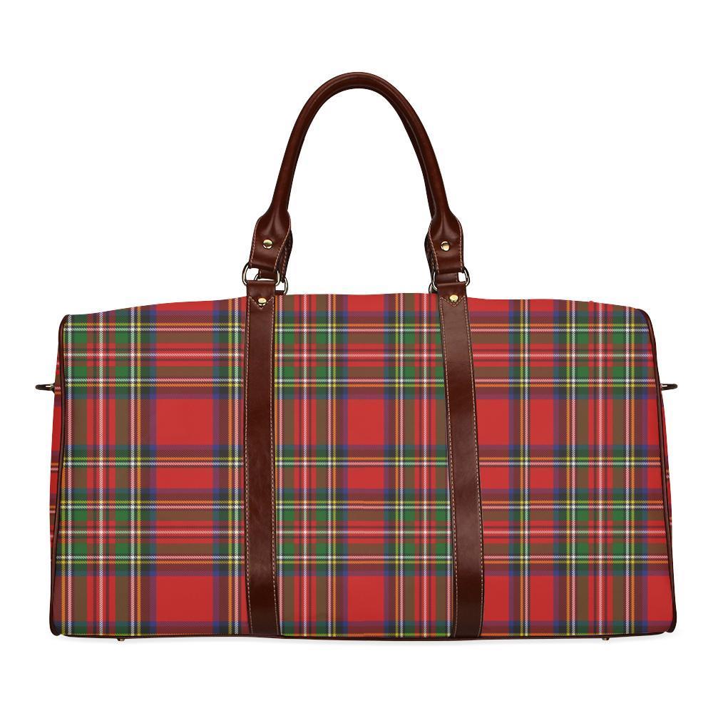 Red Plaid Tartan New Waterproof Travel Bag/Large-grizzshop