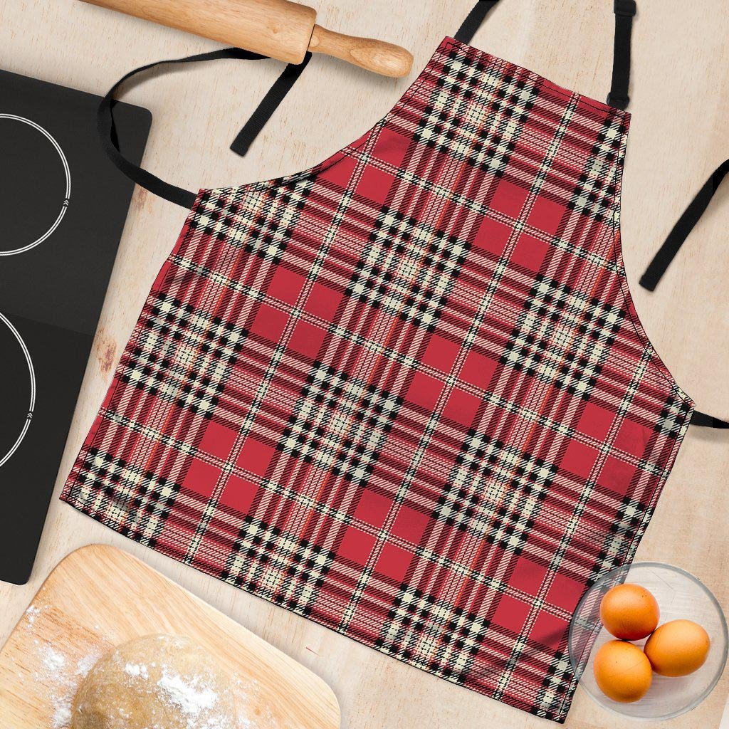 Red Plaid Tartan Scottish Women's Apron-grizzshop