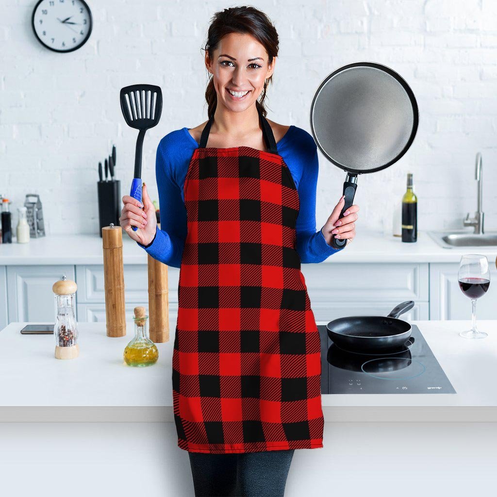 Red Plaid Women's Apron-grizzshop