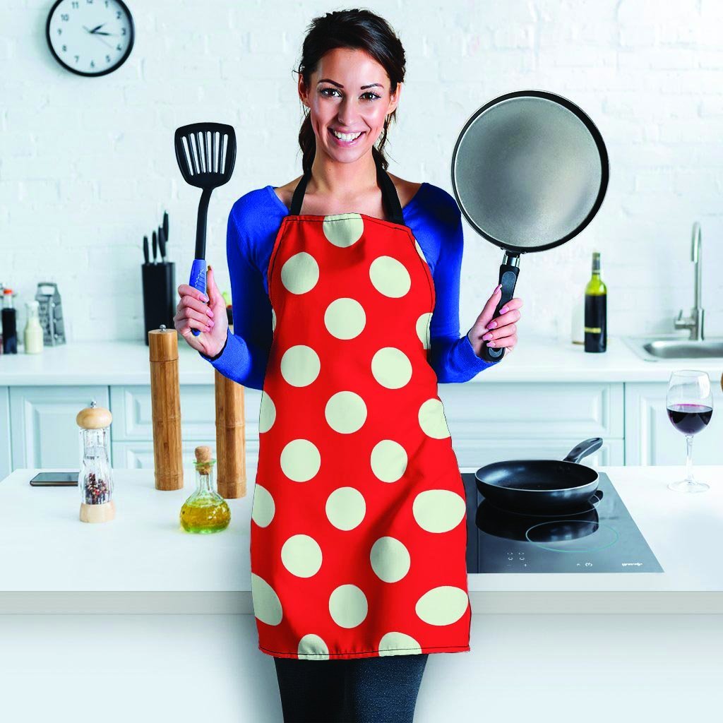 Red Polka Dot Women's Apron-grizzshop