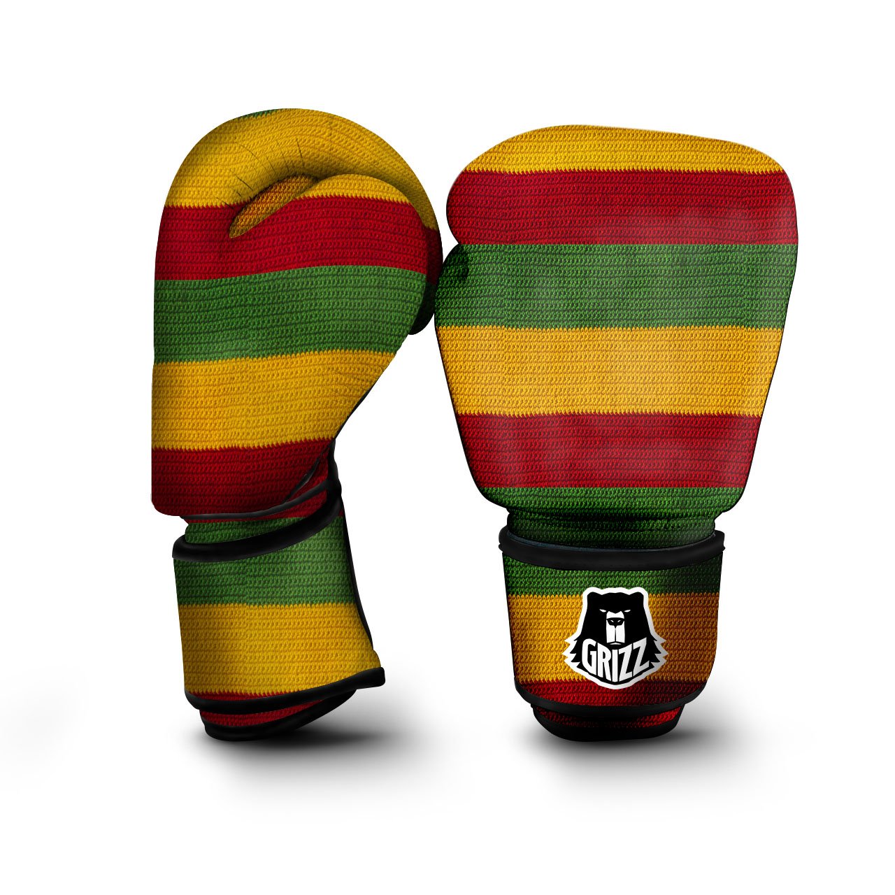 Reggae Knitted Print Pattern Boxing Gloves-grizzshop