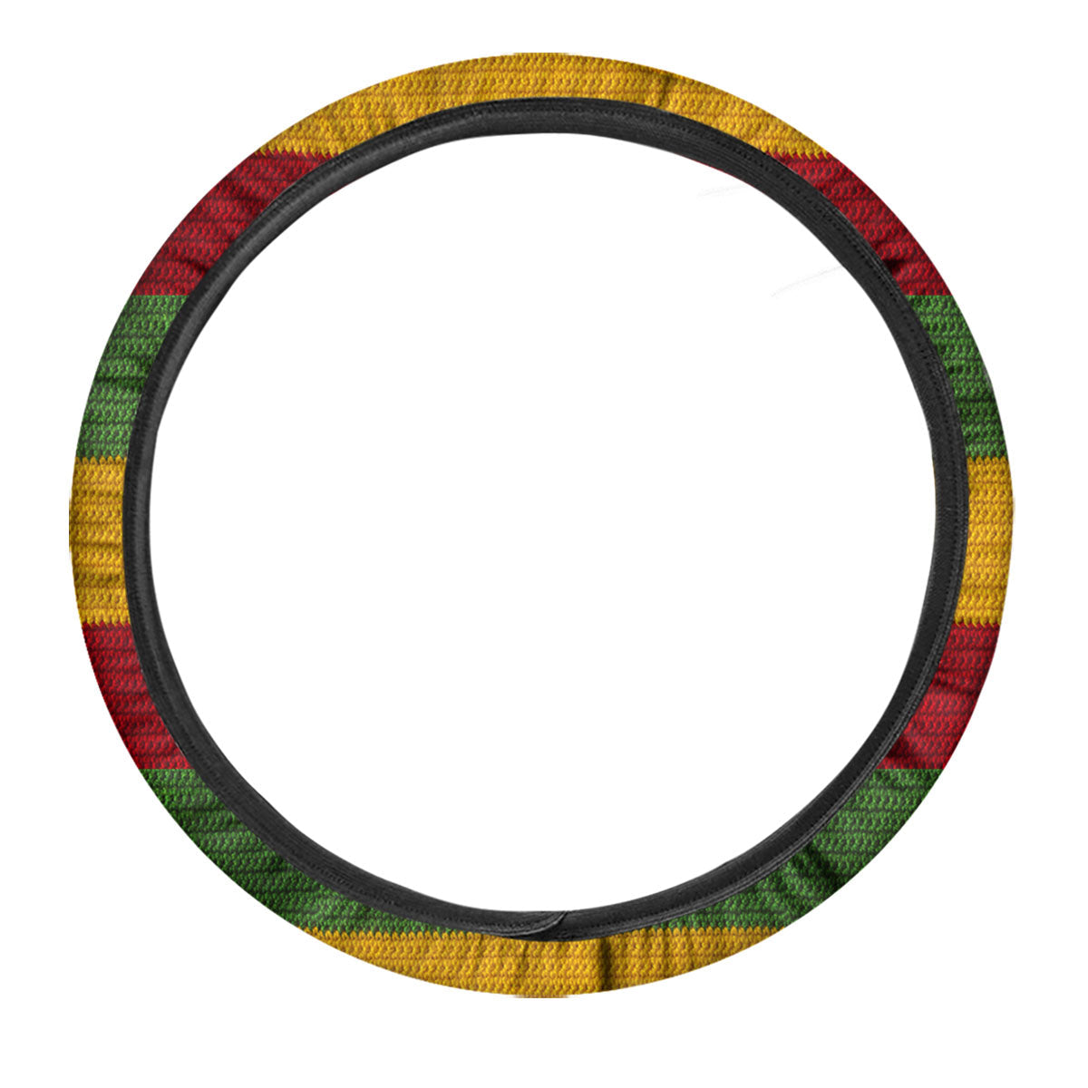 Reggae Knitted Print Pattern Car Steering Wheel Cover-grizzshop