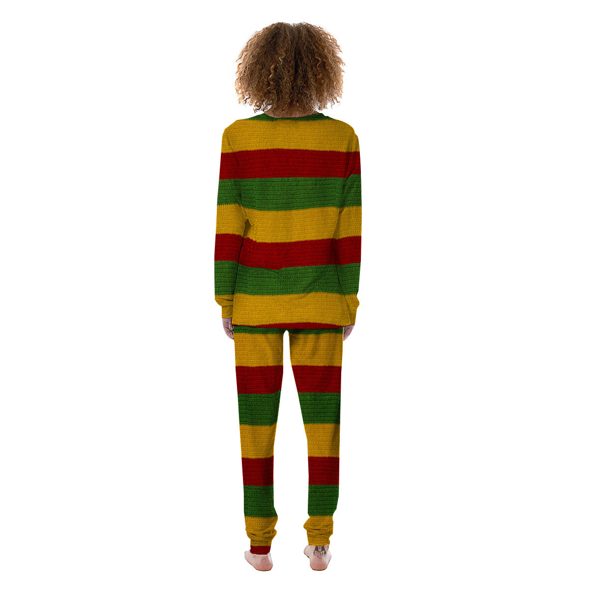 Reggae Knitted Print Pattern Women's Pajamas-grizzshop