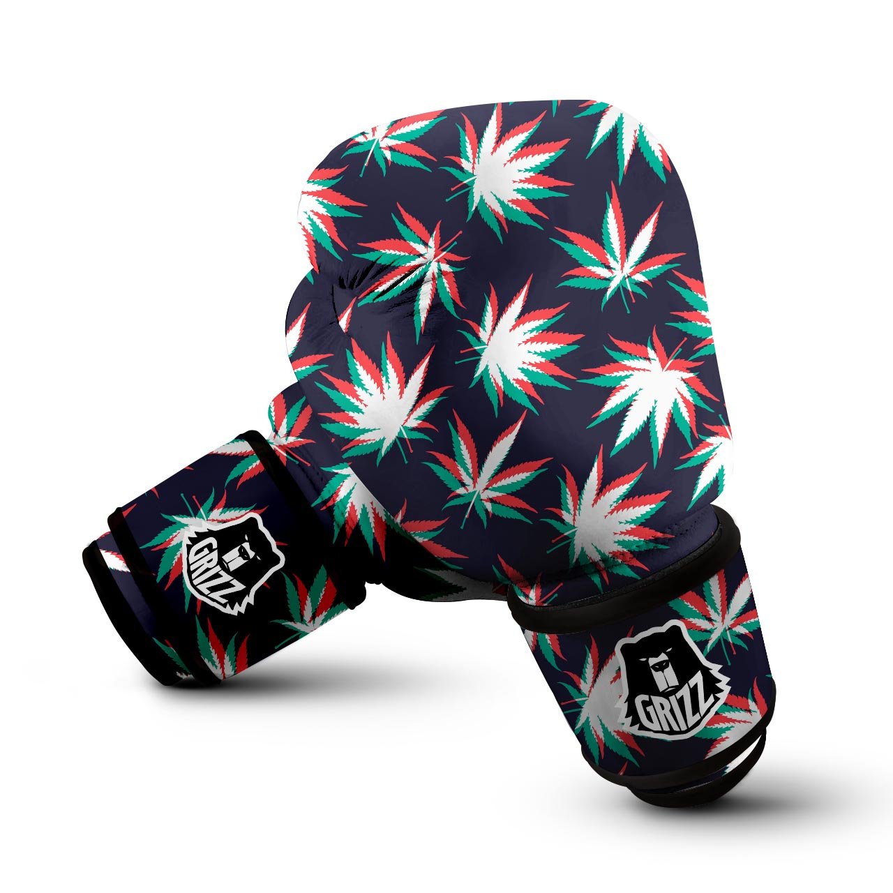 Reggae Leaf Psychedelic Boxing Gloves-grizzshop