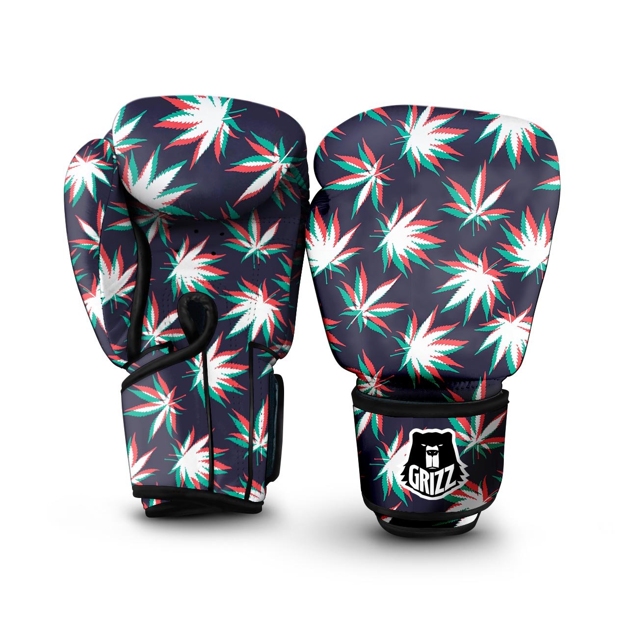 Reggae Leaf Psychedelic Boxing Gloves-grizzshop