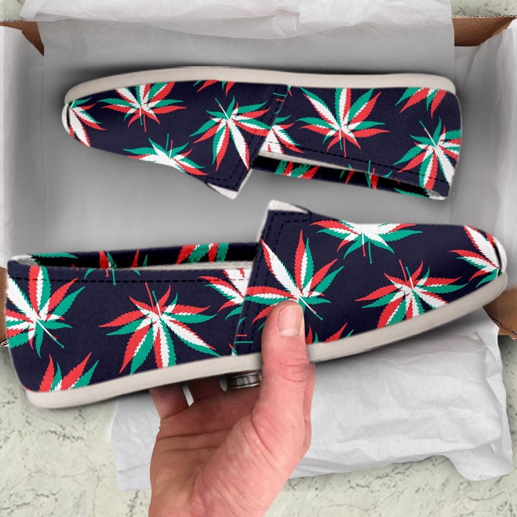 Reggae Leaf Psychedelic Canvas Shoes-grizzshop