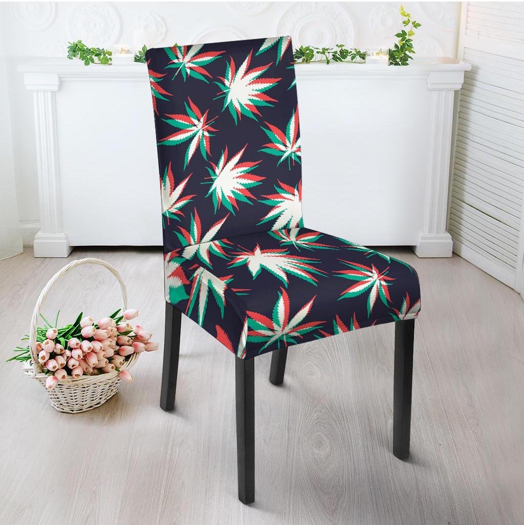 Reggae Leaf Psychedelic Chair Cover-grizzshop