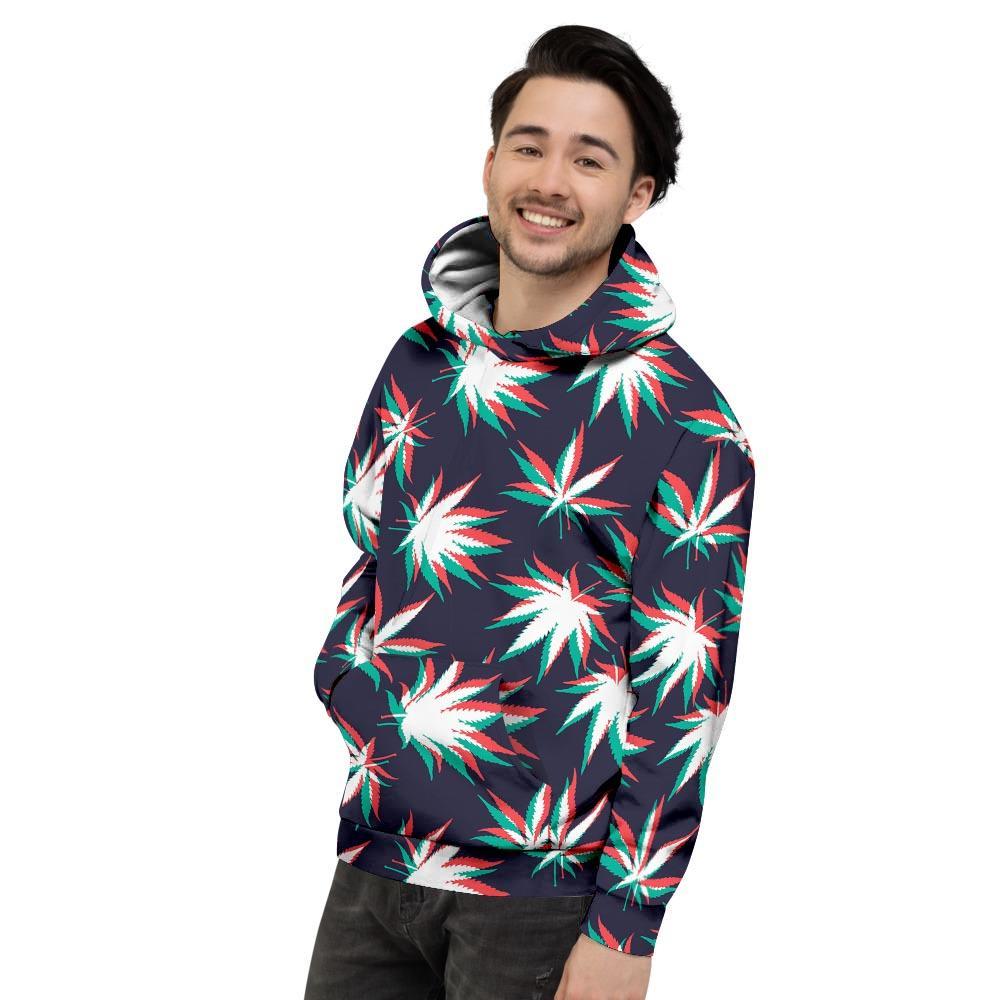 Reggae Leaf Psychedelic Men's Hoodie-grizzshop