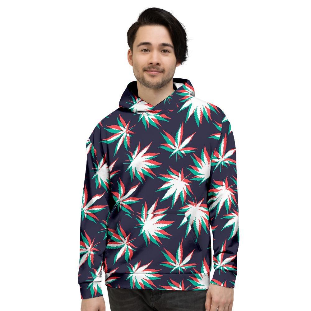 Reggae Leaf Psychedelic Men's Hoodie-grizzshop