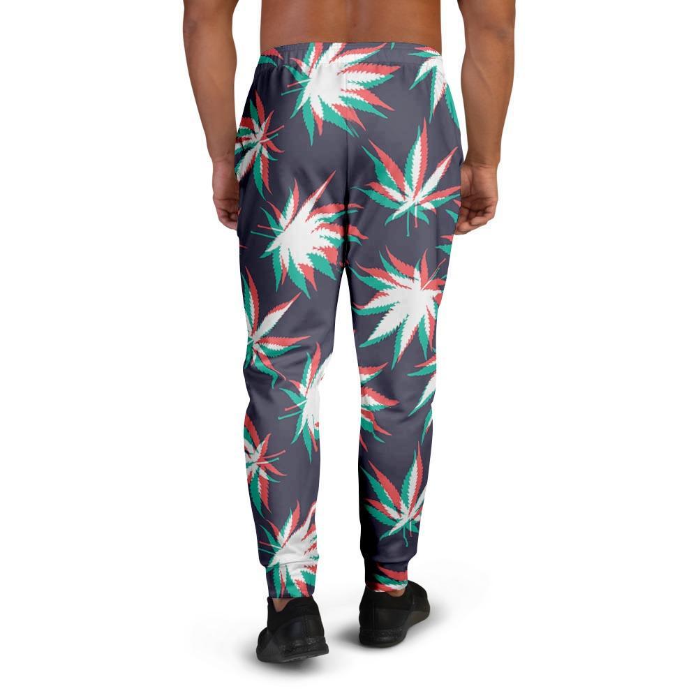 Reggae Leaf Psychedelic Men's Joggers-grizzshop