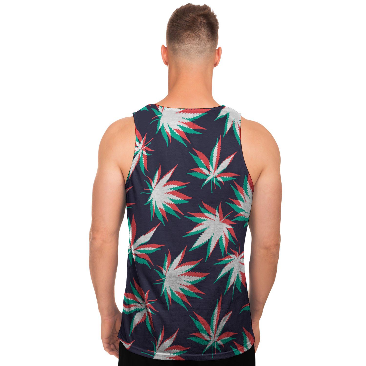 Reggae Leaf Psychedelic Men's Tank Tops-grizzshop